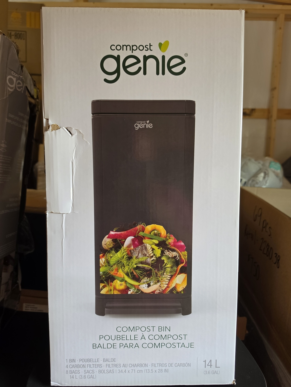 Compost Genie Compost Bin in Dark Black
